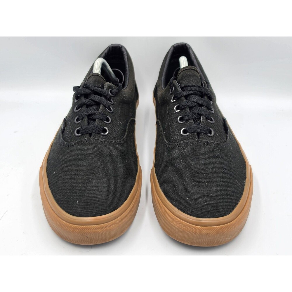 Vans Authentic Shoes Mens Size 11.5 Black Canvas Gum Sole Skate Sneakers 721356 - Picture 2 of 7